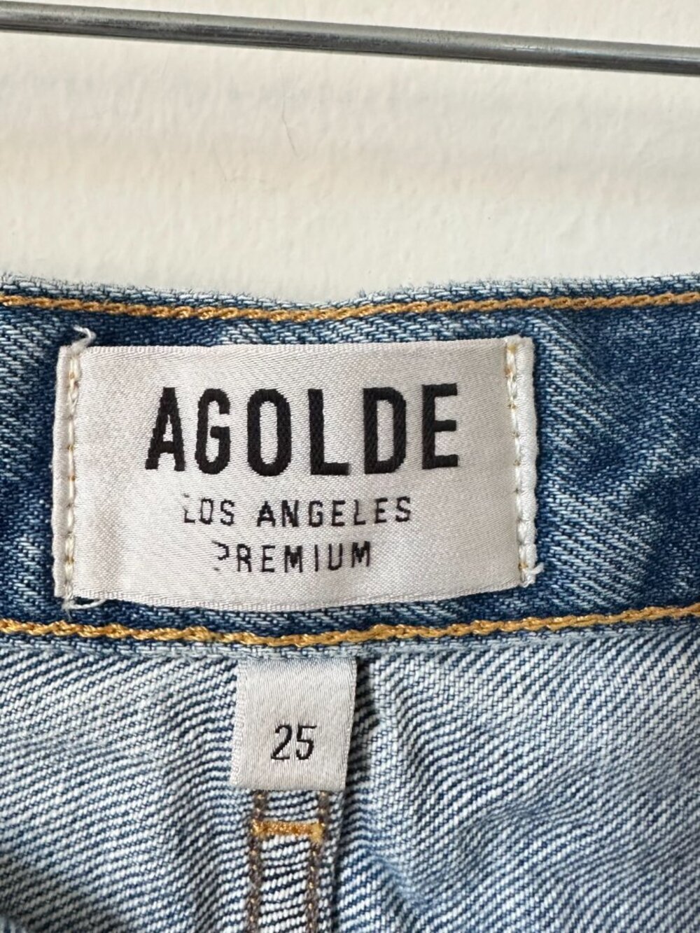 AGOLDE Jaden Cut Off Denim Shorts High Rise Distressed Size 25 - Picture 8 of 9